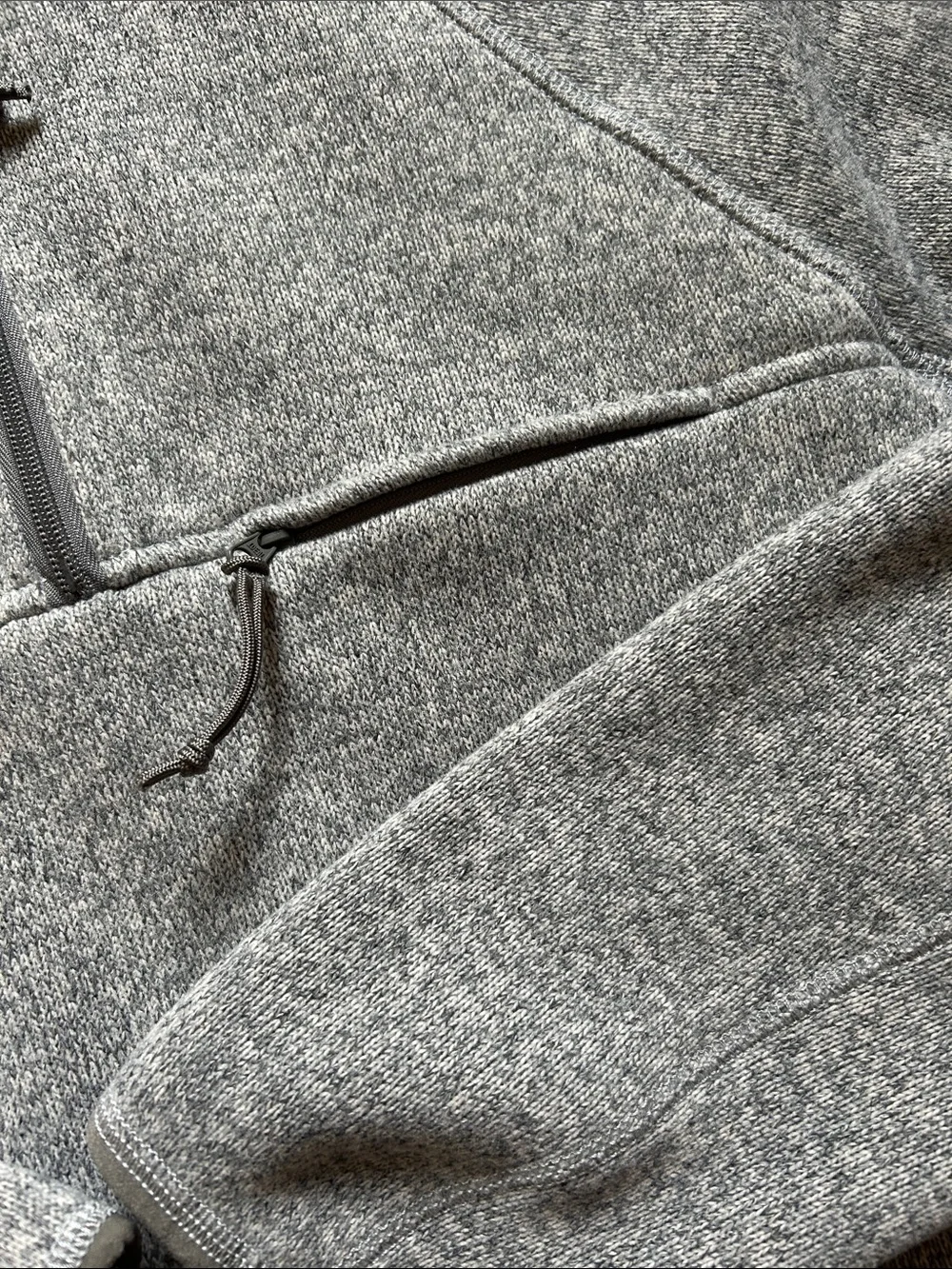 J. Crew Men's Heather Light Gray Quarter-Zip Pullover